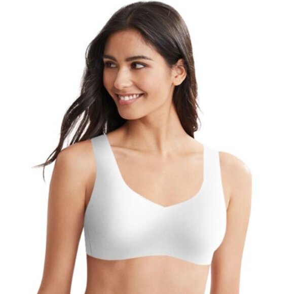#665 Hanes Ultra Light Comfort Back Close Bra in White | Plus Size XS | HerRo - Picture 5 of 5